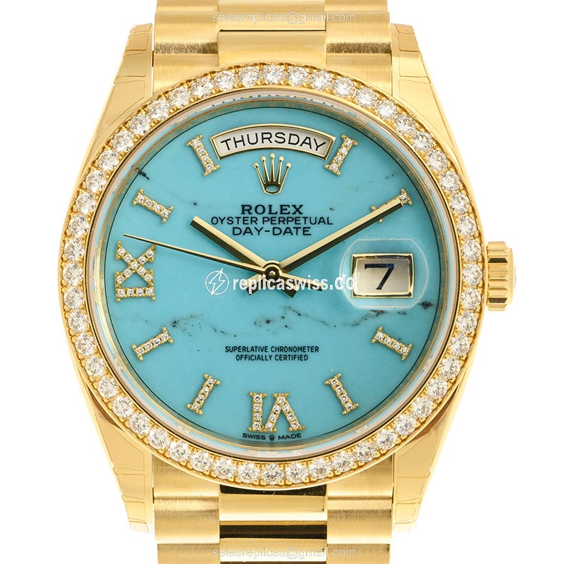 Rolex 128348RBR-0037 DAY-DATE Automatic 18kt Gold & Diamond