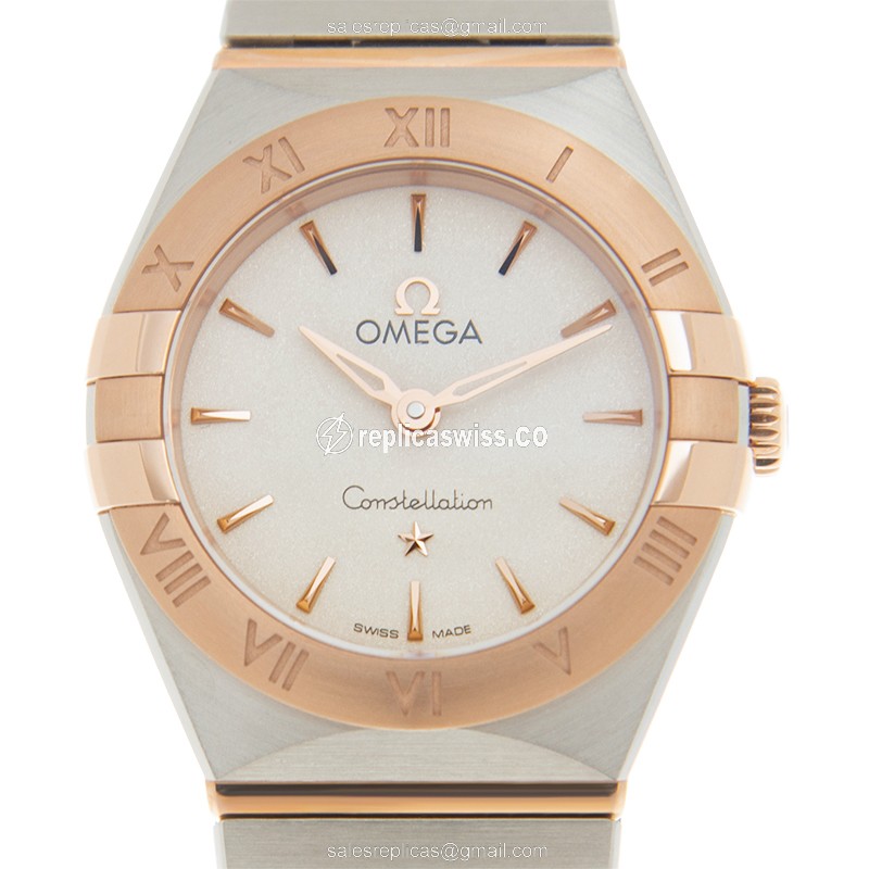 Omega 131.20.25.60.02.001 CONSTELLATION Quartz 18kt Rose Gold & Steel