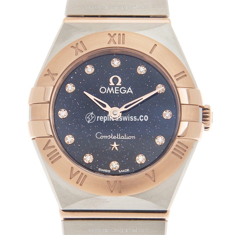 Omega 131.20.25.60.53.002 CONSTELLATION Quartz 18kt Rose Gold & Steel