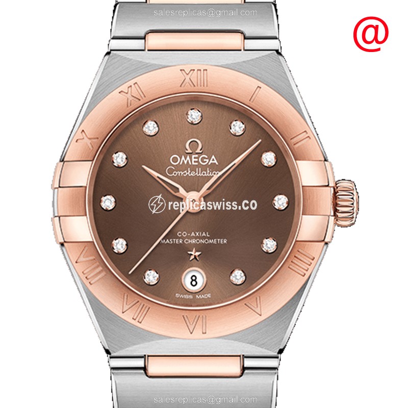 Omega 131.20.29.20.63.001 CONSTELLATION Automatic 18kt Rose Gold & Steel