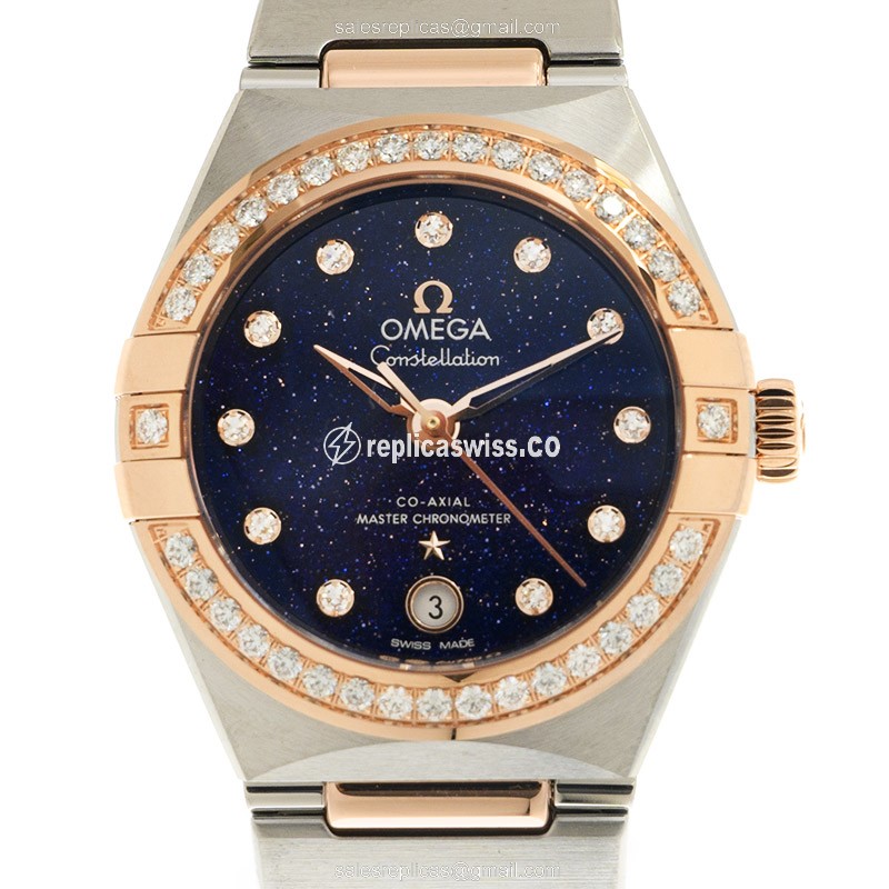 Omega 131.25.29.20.53.002 CONSTELLATION Automatic 18kt Rose Magic & Diamond