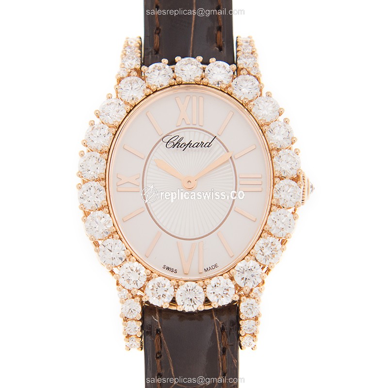 Chopard 139384-5104 L HEURE DU DIAMANT Manual Wind 18kt Rose Gold & Diamonds