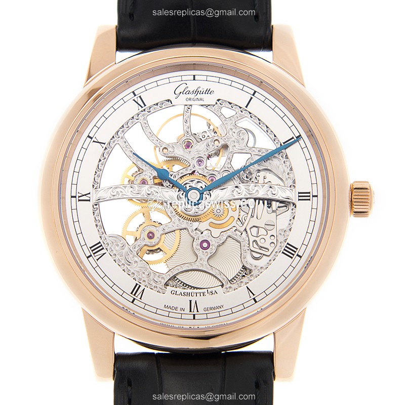 Glashutte 1-49-18-01-05-30 SENATOR MANUAL WINDING SKELETONIZED Manual Wind 18kt Rose Gold