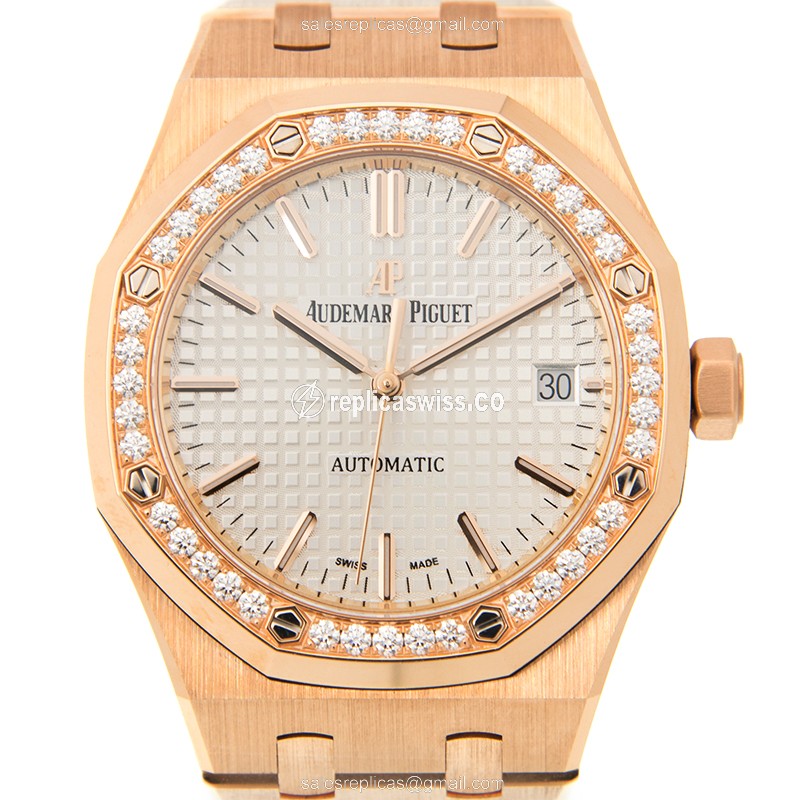 Audemars Piguet 15451OR.ZZ.1256OR.01 ROYAL OAK Automatic 18kt Rose Gold & Diamonds