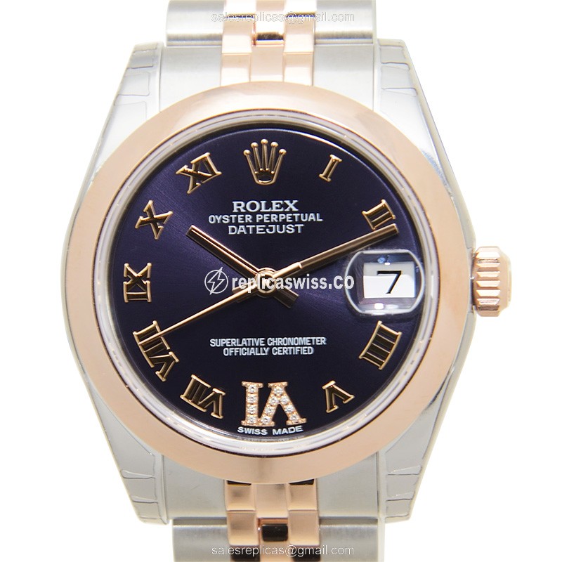 Rolex 178241PURPLERNVIDIA LADY DATEJUST Automatic 18kt Rose Gold & Steel