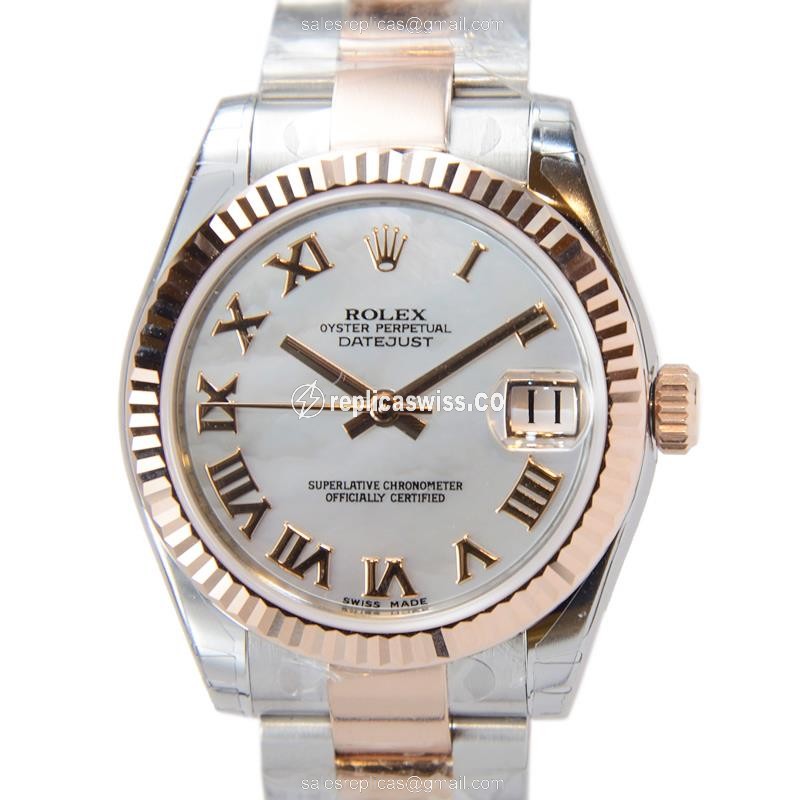 Rolex 178271WTMOPRN LADY DATEJUST Automatic 18kt Rose Gold & Steel