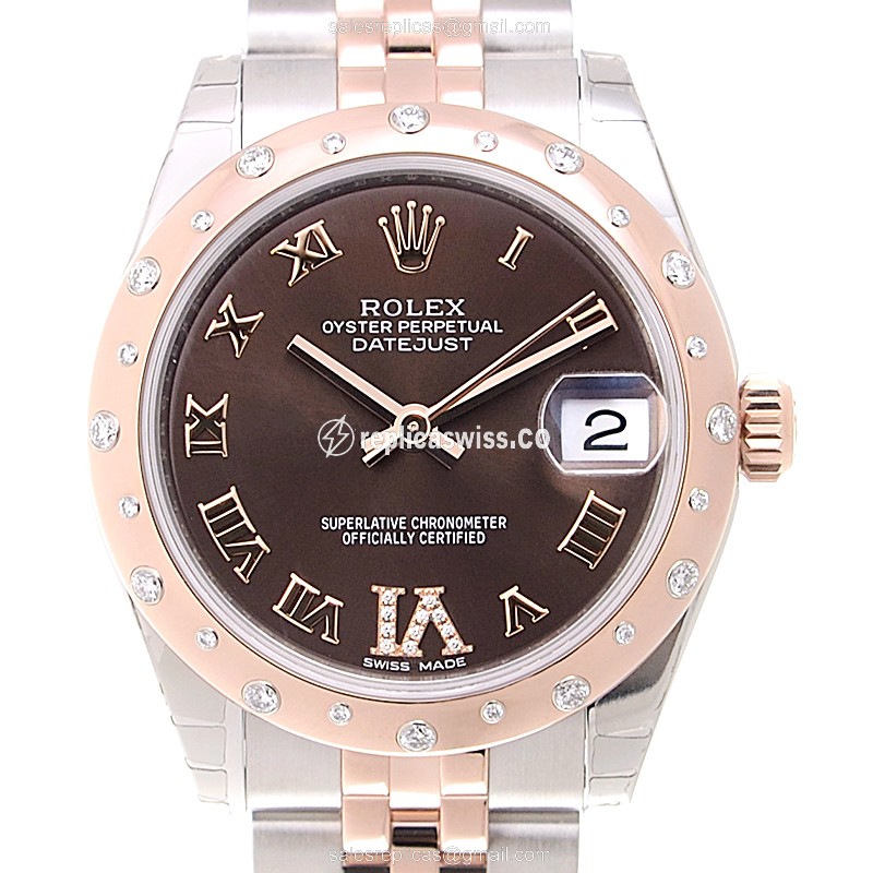 Rolex 178341BRVIDIA_J LADY DATEJUST Automatic 18kt Rose Gold & Steel