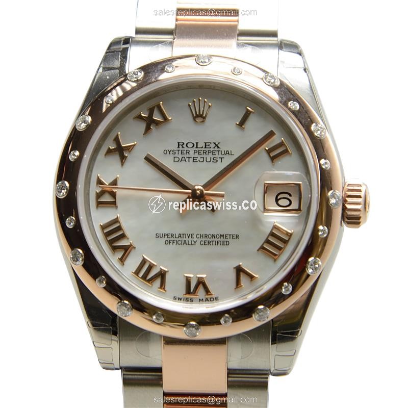 Rolex 178341WTMOPRNOY LADY DATEJUST Automatic 18kt Rose Gold & Steel