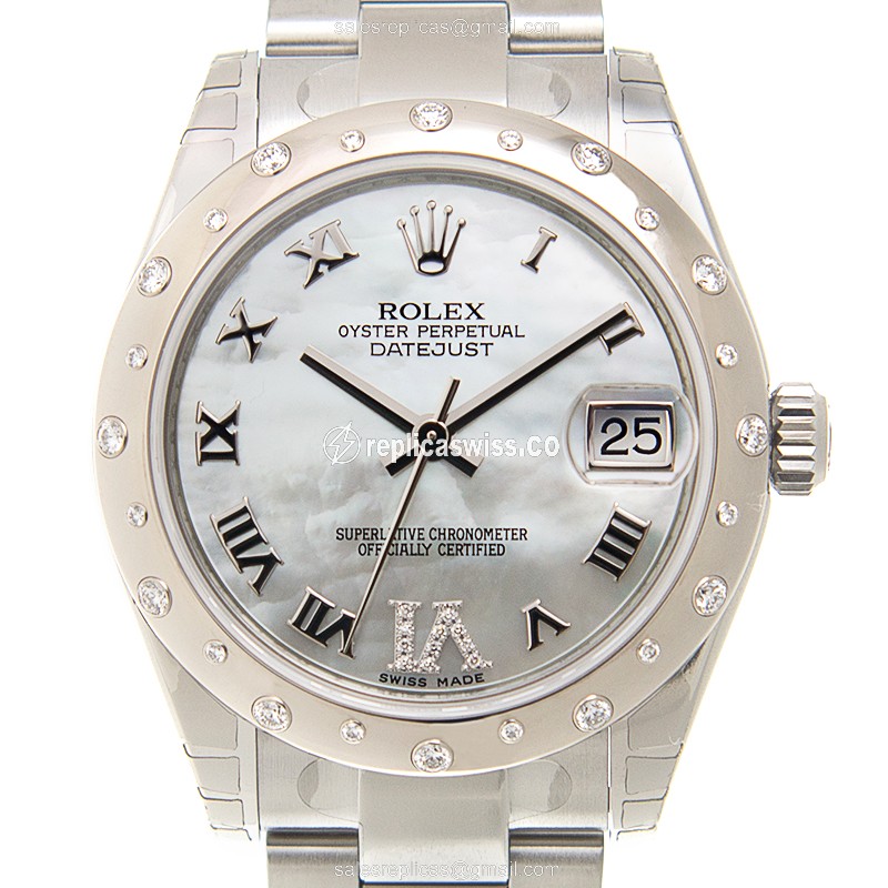 Rolex 178344NRVI LADY DATEJUST Automatic 18kt White Gold & Diamond & Steel