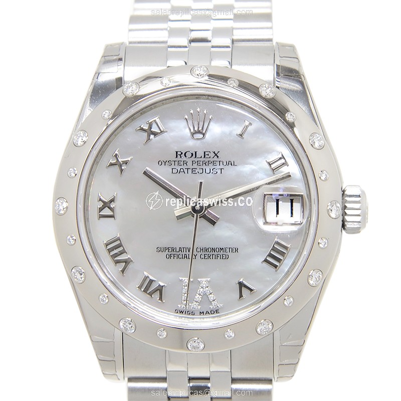 Rolex 178344WTMOPVIDIAJUB LADY DATEJUST Automatic 18kt White Gold & Steel