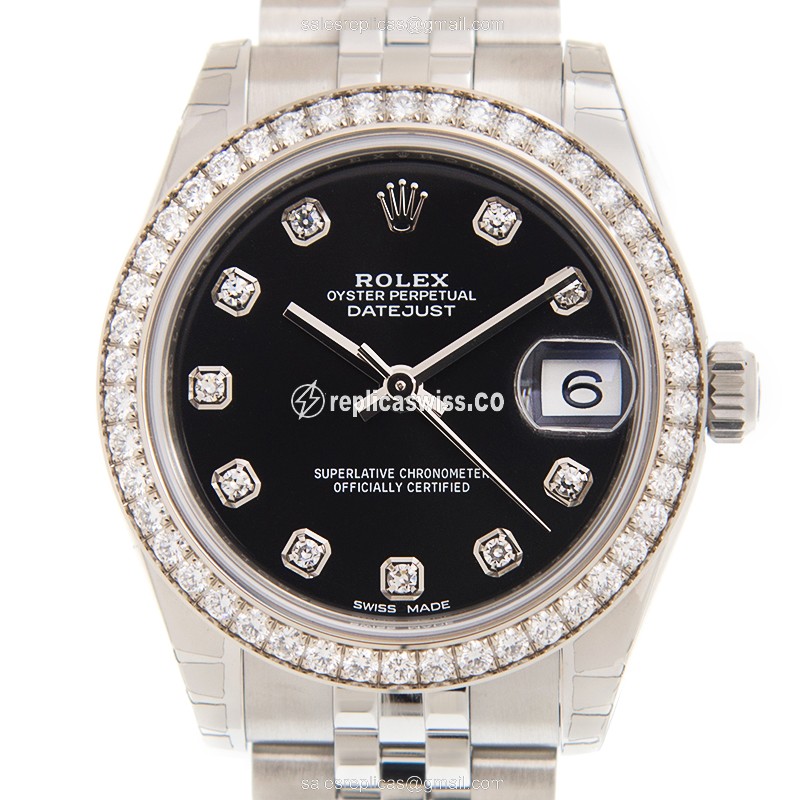 Rolex 178384GBK_J DATEJUST Automatic 18kt White Gold & Diamond & Steel