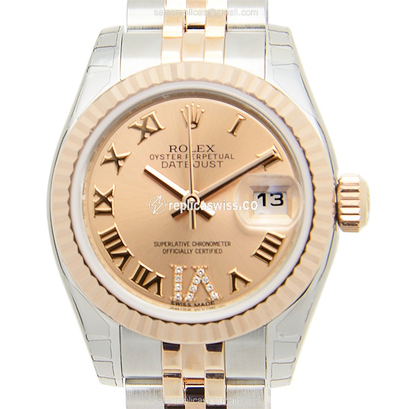 Rolex 179171DIAPKRN LADY DATEJUST Automatic 18kt Rose Gold & Steel