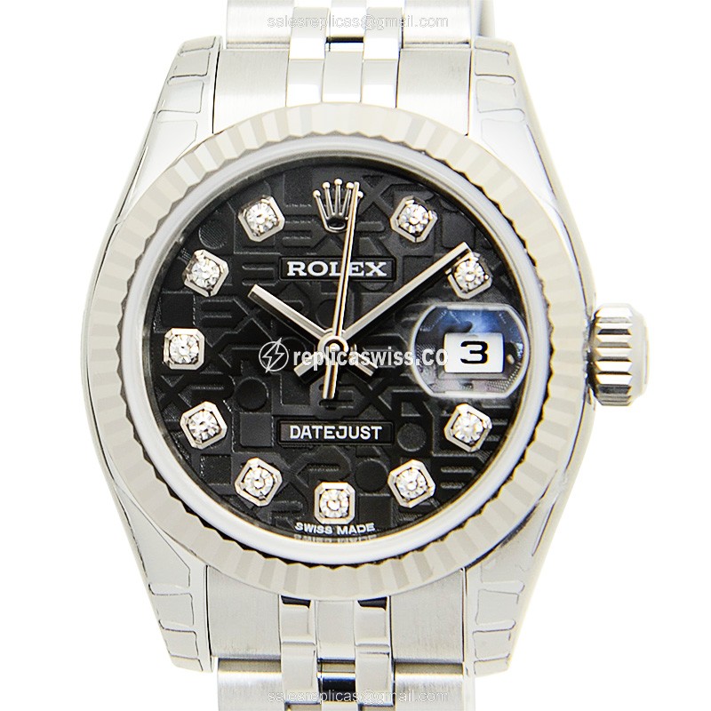 Rolex 179174JBK LADY DATEJUST Automatic 18kt White Gold & Steel