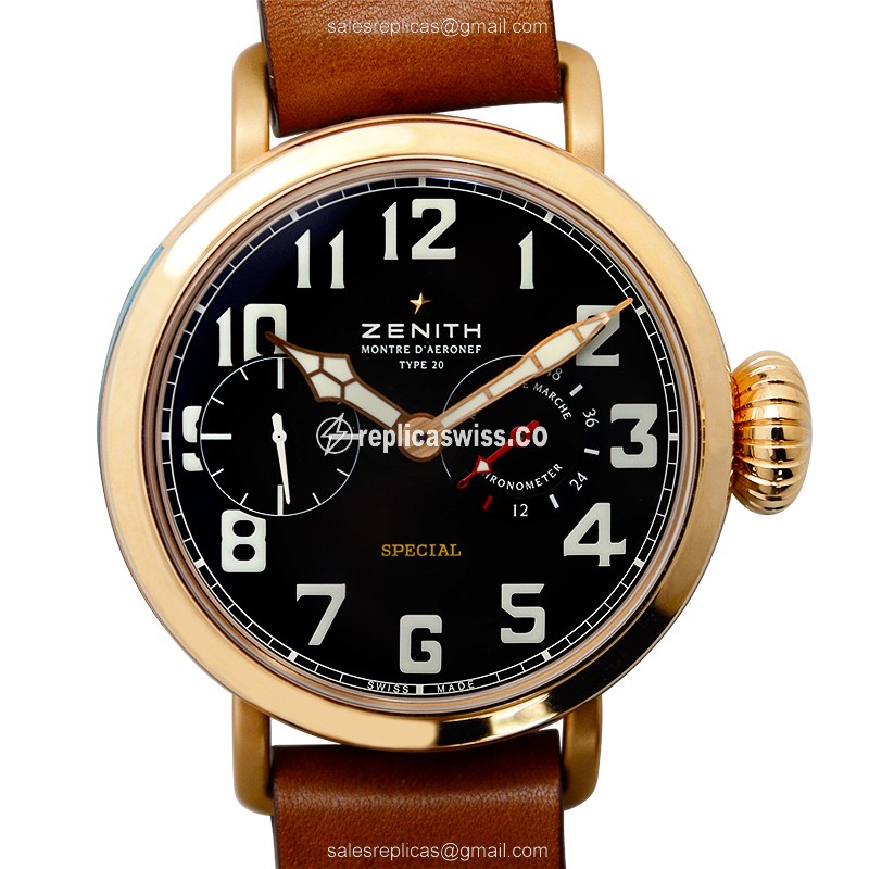 Zenith 18.2420.5011/21.C723 PILOTS Manual Wind 18kt Rose Gold