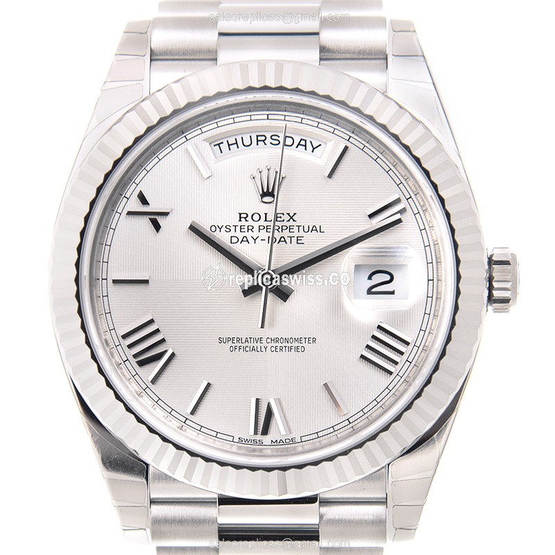 Rolex 228239SVRN DAY-DATE Automatic 18kt White Gold