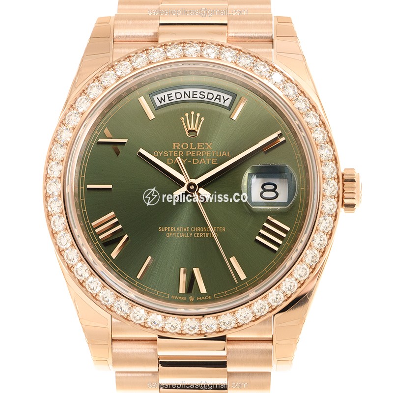 Rolex 228345RBR-0011 DAY-DATE Automatic 18kt Rose Gold & Diamonds