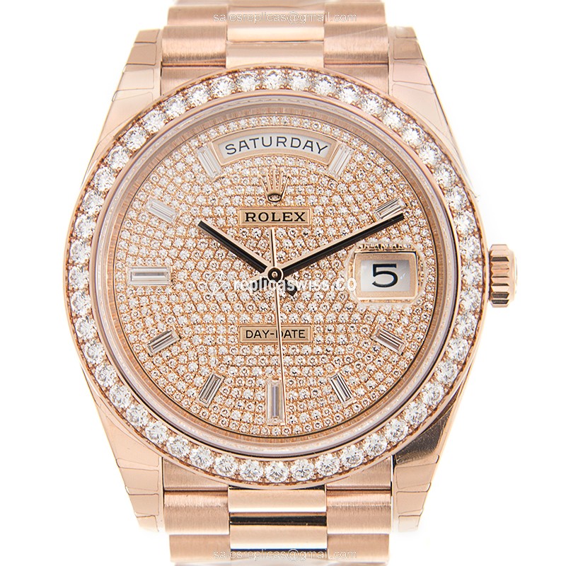 Rolex 228345RBR-0002 DAY-DATE Automatic 18kt Rose Gold & Diamonds
