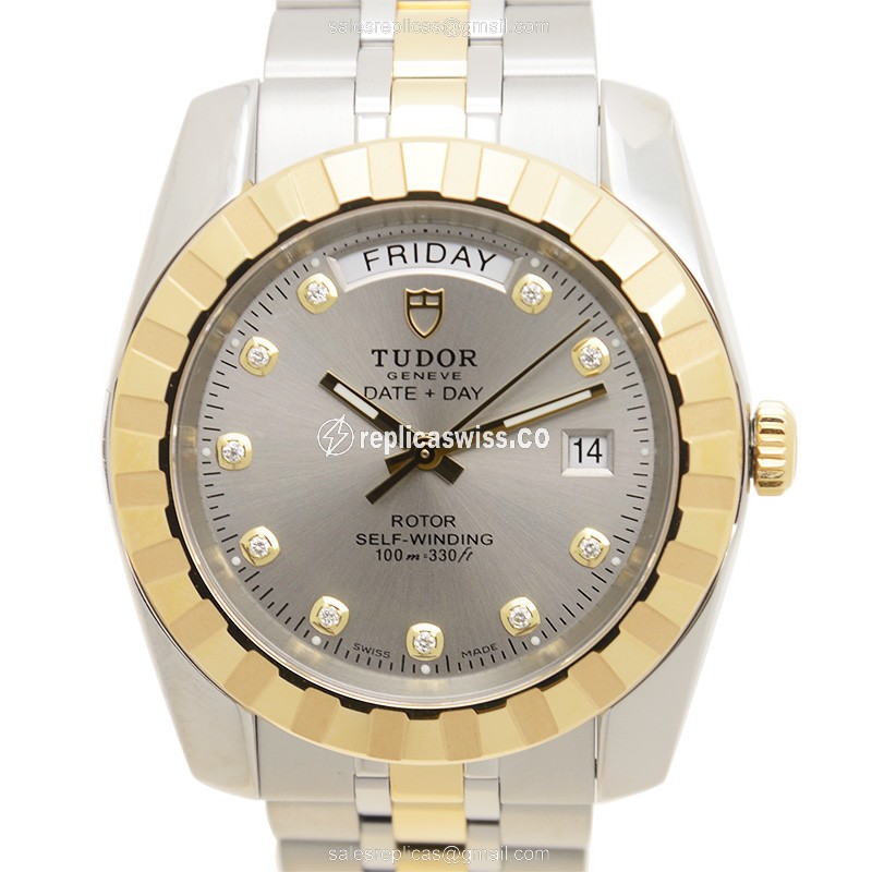 Tudor 23013-62113-10DI GY CLASSIC Automatic 18kt Gold & Steel