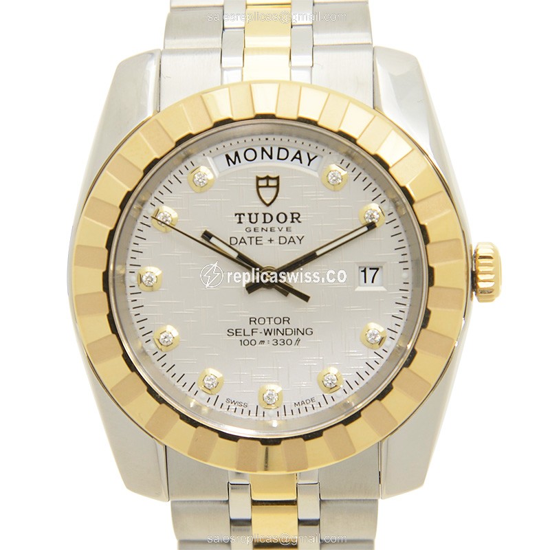 Tudor 23013-62113-10DI-WTCL CLASSIQUE Automatic 18kt Gold & Steel