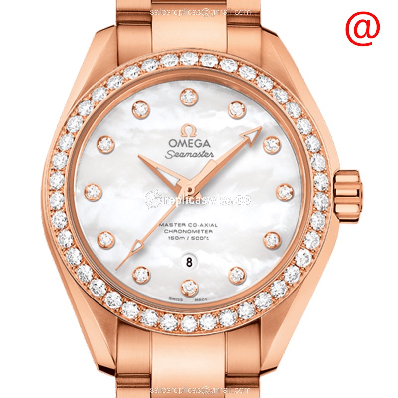 Omega 231.55.34.20.55.003 SEAMASTER Automatic 18kt Rose Gold & Diamonds