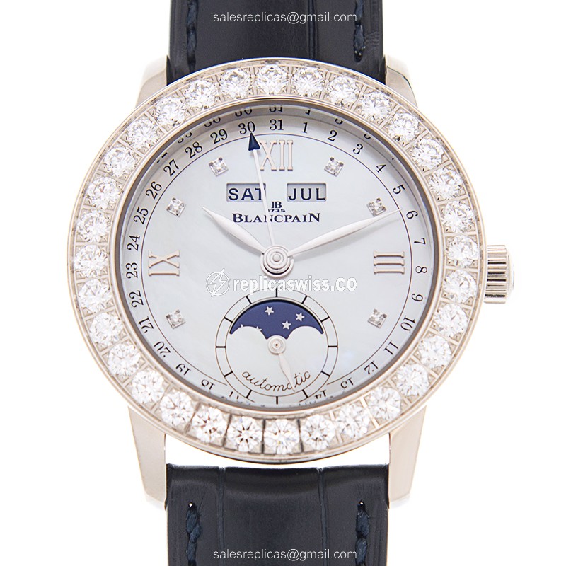 Blancpain 2360-1991A-55B LEMAN Automatic 18kt White Gold & Diamond