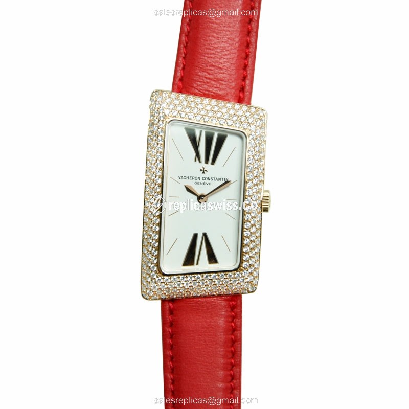 Vacheron Constantin 25515/000R-9254 1972 Quartz 18kt Rose Gold & Diamonds