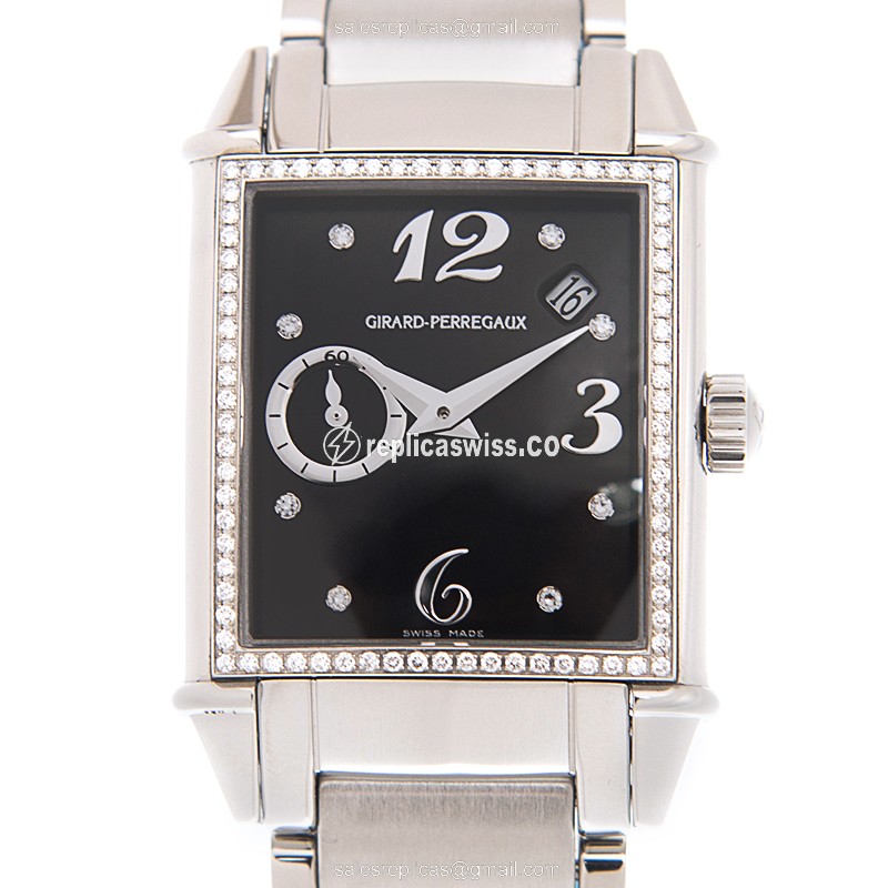Girard Perregaux 25932D11A661-11A VINTAGE 1945 Automatic Stainless Steel & Diamonds