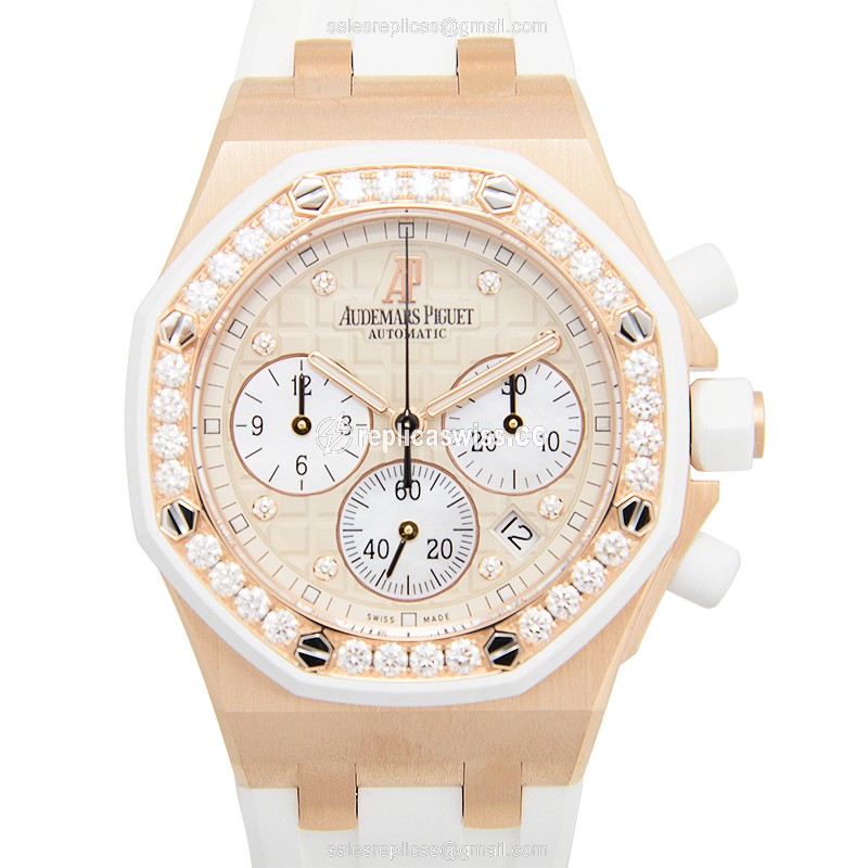 Audemars Piguet 26048OK.ZZ.D010CA.01 ROYAL OAK OFFSHORE Automatic 18kt Rose Gold & Diamonds
