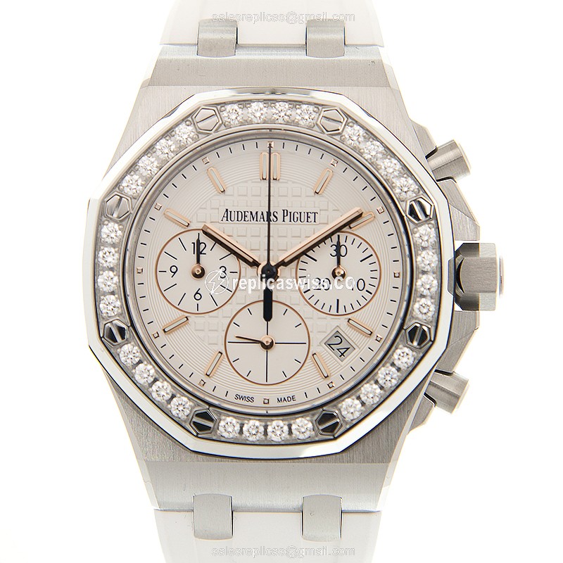 Audemars Piguet 26144ST.ZZ.D010CA.01 ROYAL OAK OFFSHORE Automatic Stainless Steel & Diamonds