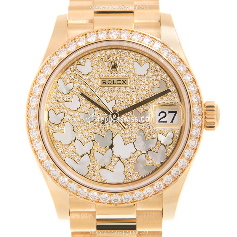 Rolex 278288RBRBUTTERFLY LADY DATEJUST Automatic 18kt Gold & Diamond