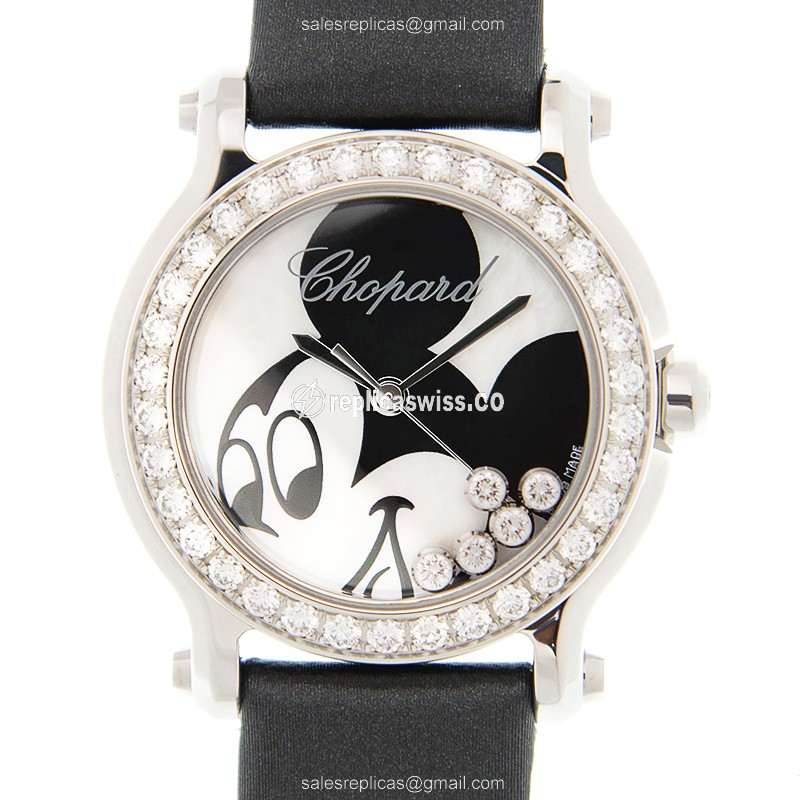 Chopard 278509-3046 HAPPY SPORT Quartz Stainless Steel & Diamonds