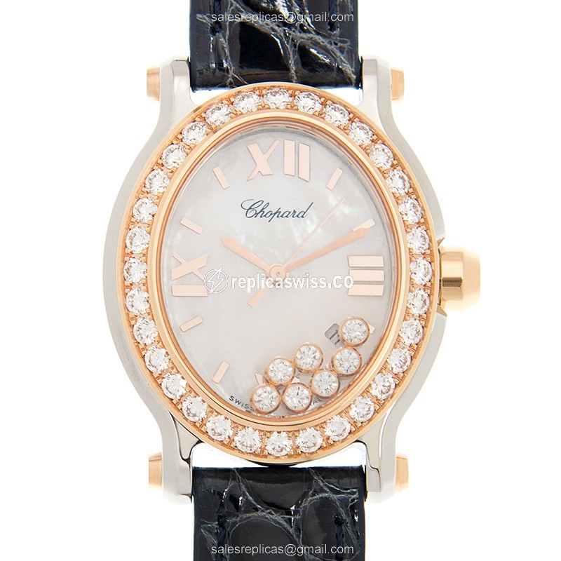 Chopard 278546-6002 HAPPY SPORT Quartz 18kt Rose Gold & Steel