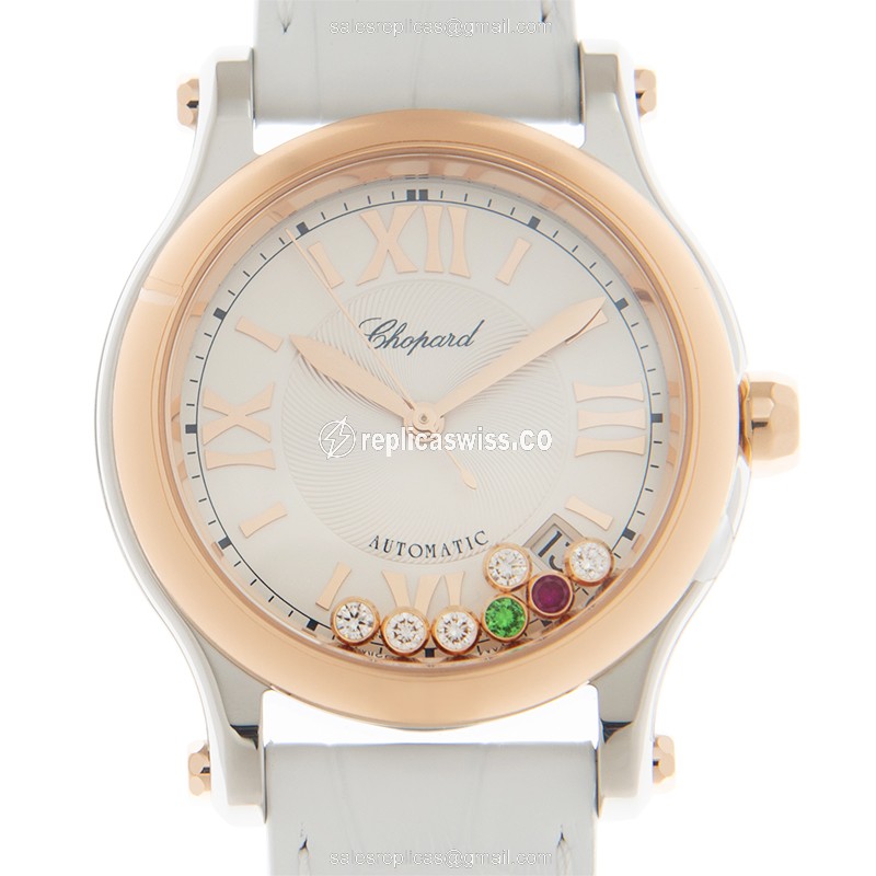 Chopard 278559-6020 HAPPY SPORT Automatic 18kt Rose Gold & Steel