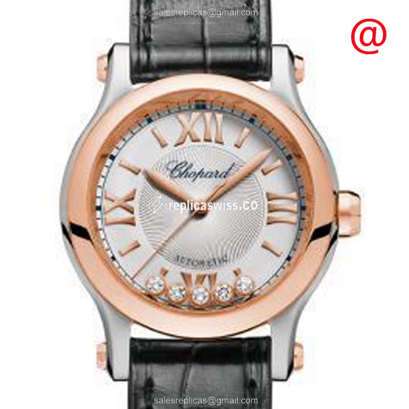 Chopard 278572-6009 HAPPY SPORT Automatic 18kt Rose Gold & Steel