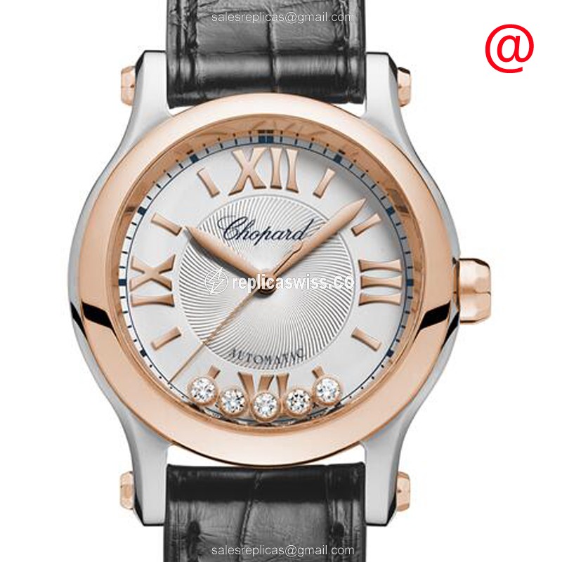 Chopard 278573-6013 HAPPY SPORT Automatic 18kt Rose Gold & Steel