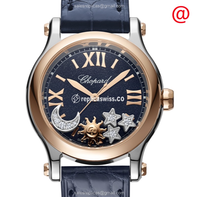 Chopard 278573-6027 HAPPY SPORT Automatic 18kt Rose Gold & Steel