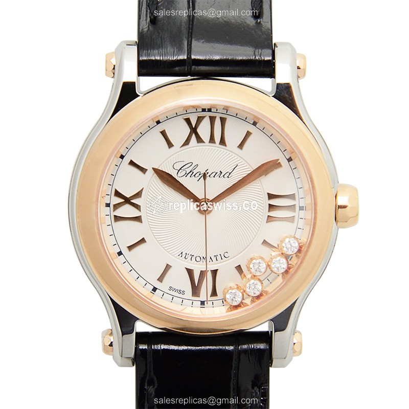 Chopard 278573-6013 HAPPY SPORT Automatic 18kt Rose Gold & Steel