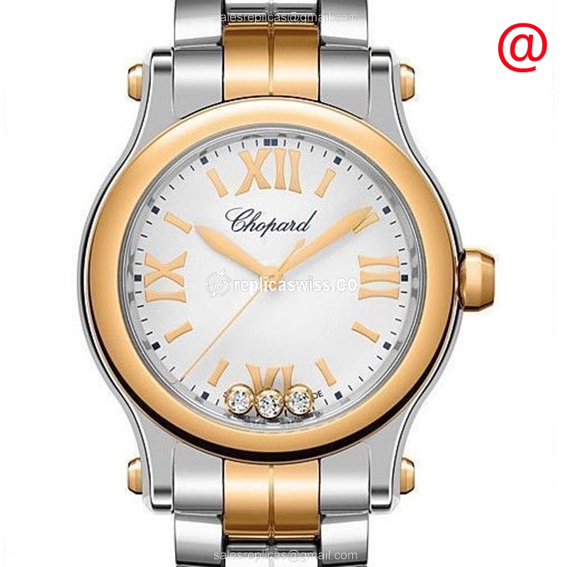 Chopard 278590-6002 HAPPY SPORT Quartz 18kt Rose Gold & Steel