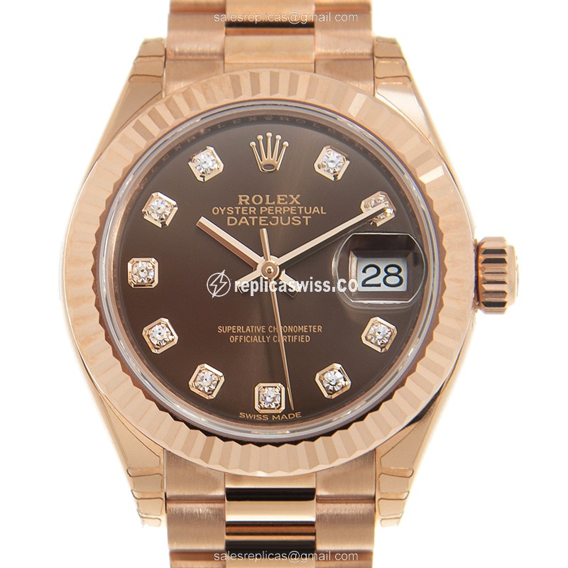 Rolex 279175-0016 DATEJUST Automatic 18kt Rose Gold