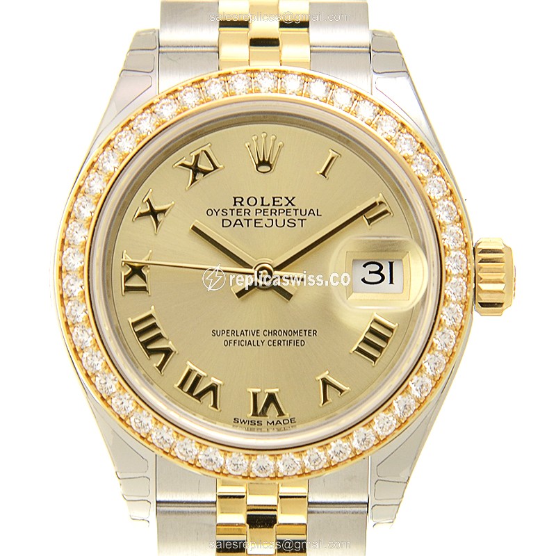 Rolex 279383RBR-CHRN_J LADY DATEJUST Automatic 18kt Gold & Diamond & Steel