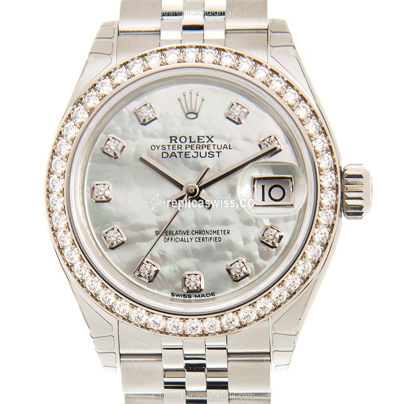 Rolex 279384RBR-0011 LADY DATEJUST Automatic 18kt White Gold & Diamond & Steel