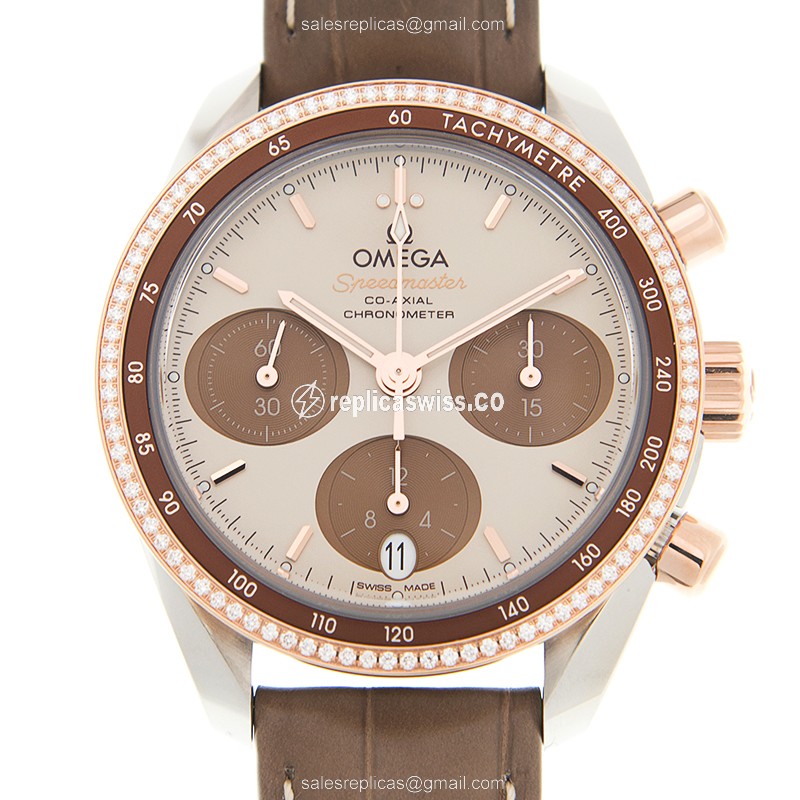 Omega 324.28.38.50.02.002 SPEEDMASTER Automatic 18kt Rose Magic & Diamond