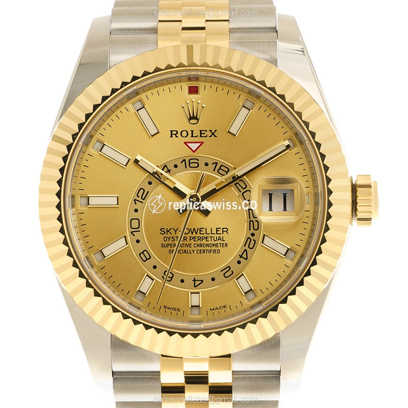 Rolex 326933-0004 SKY-DWELLER Automatic 18kt Gold & Steel