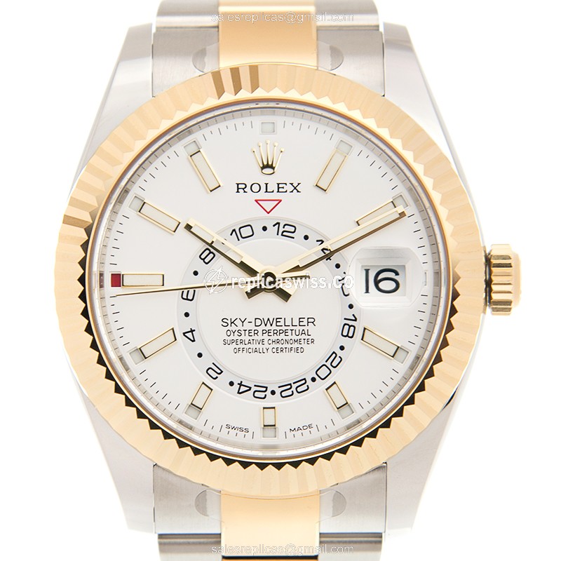 Rolex 326933WT SKY-DWELLER Automatic 18kt Gold & Steel