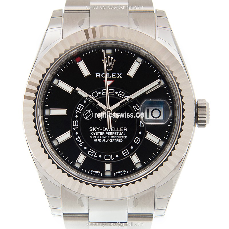 Rolex 326934-0005 SKY-DWELLER Automatic 18kt White Gold & Steel