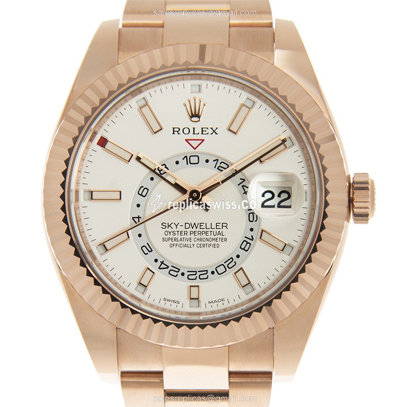 Rolex 326935WT SKY-DWELLER Automatic 18kt Rose Gold