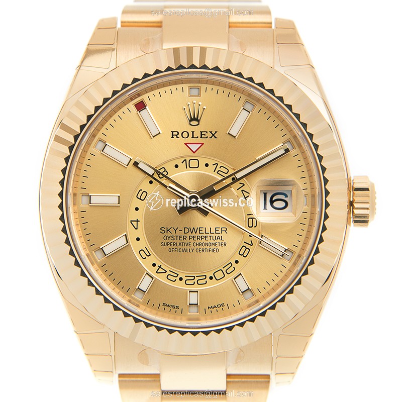 Rolex 326938CHWTBAR_O SKY-DWELLER Automatic 18kt Yellow Gold