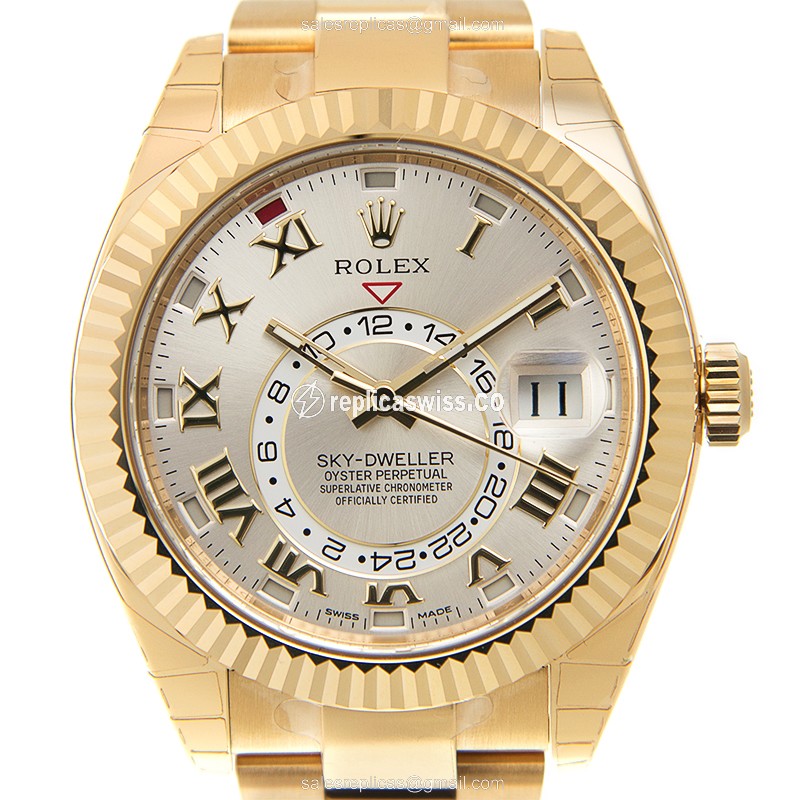 Rolex 326938SVRN_O SKY-DWELLER Automatic 18kt Yellow Gold
