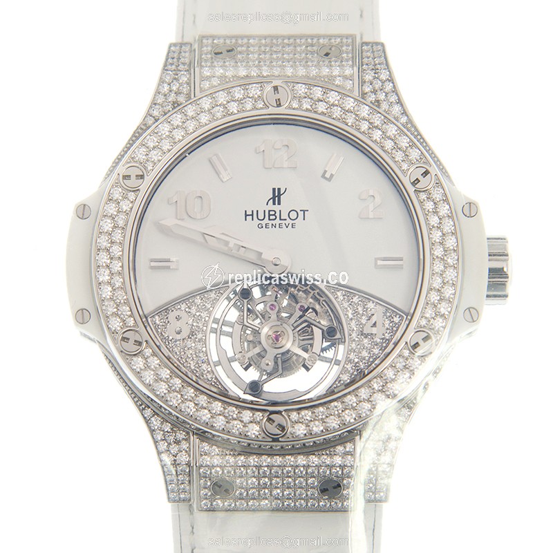Hublot 345.SE.2010.LR.1704 BIG BANG Manual Wind Stainless Steel & Diamonds