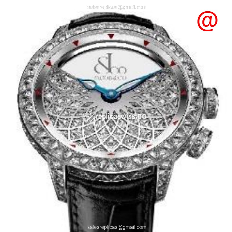 Jacob & Co 400.801.30.BD.BD.1BD CALIGULA Manual Wind 18kt White Gold & Diamond